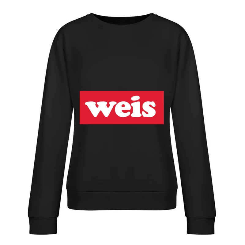 Weis Markets White Logo on Red Background Female Pullover Sweatshirt