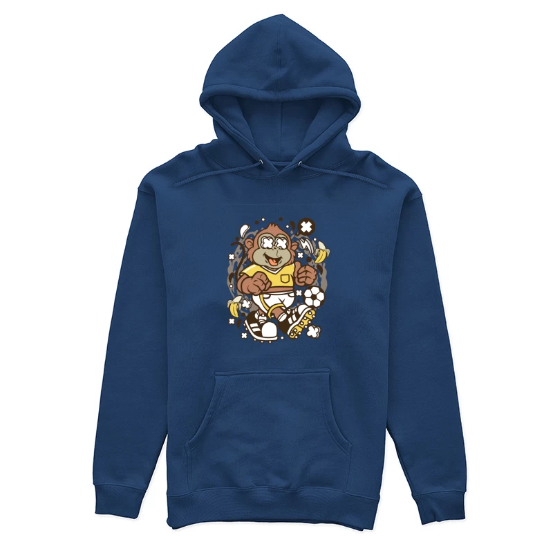 Singe joueur de football avec bananes Femme Sweat à capuche