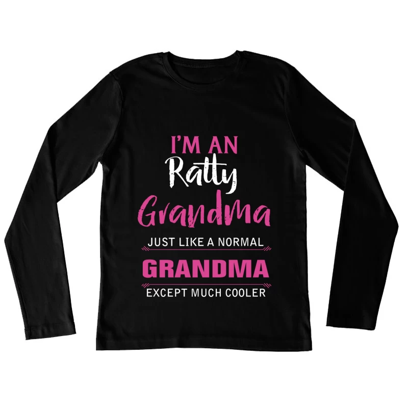 Design amusant pour grand-mère cool Femme Manches Longues T-Shirt
