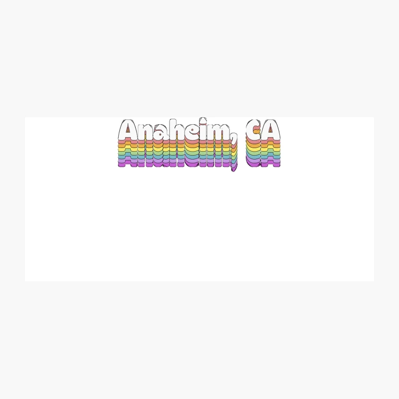 Anaheim, CA  Retro Typography Design Coffee Mug