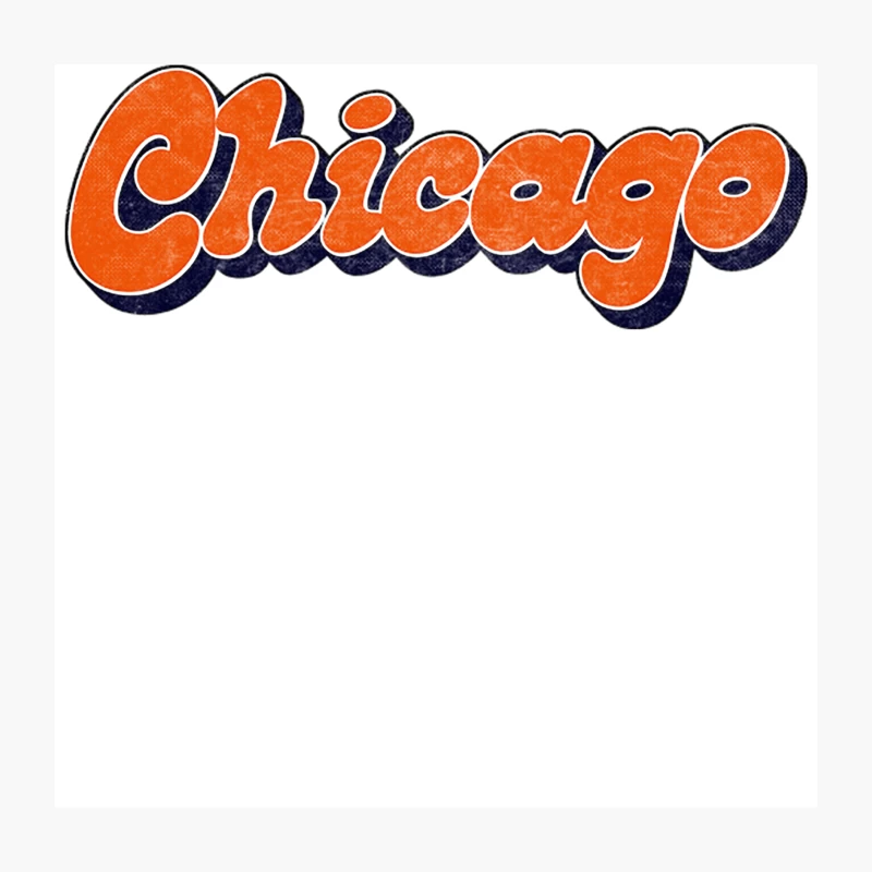 Chicago Bears   Retro Colors Faded Style Design Throw Pillow