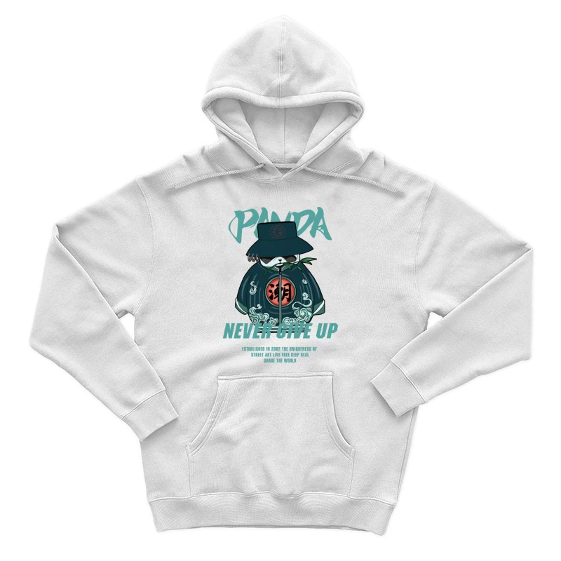 Panda Motivationsdesign mit Hut Herren Pullover Hoodie