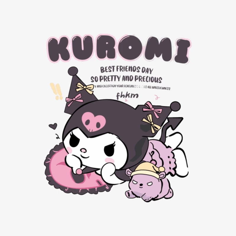 Kuromi und Freund: Niedliche Lieblinge Herren Langarm T-Shirt