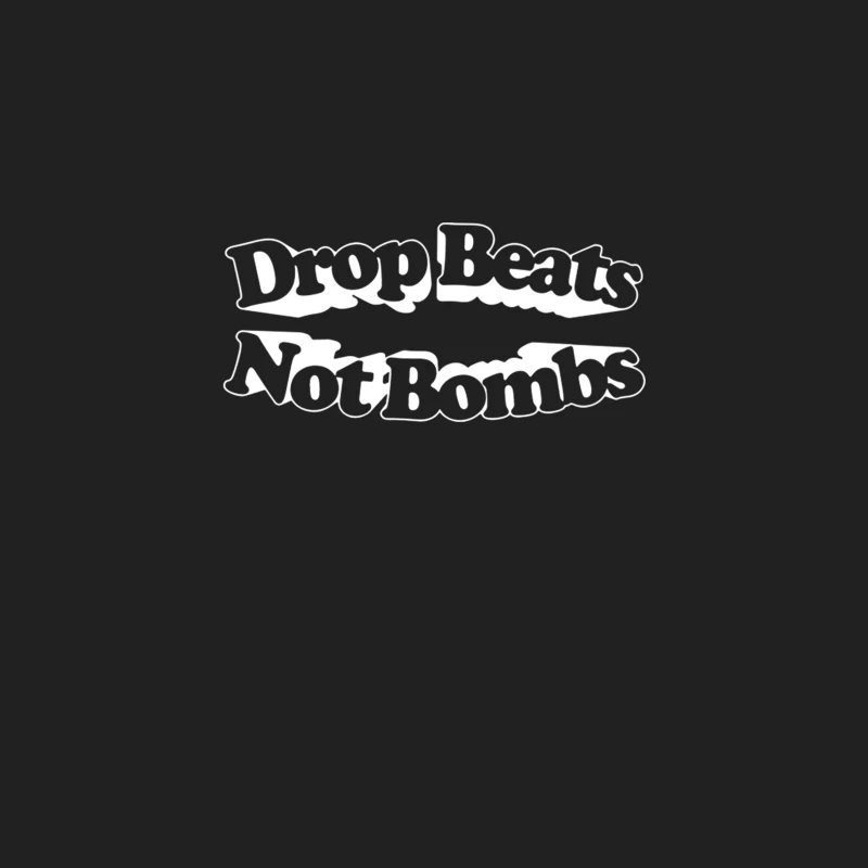 Drop Beats Not Bombs   Retro Style Typography Design Bucket Hat