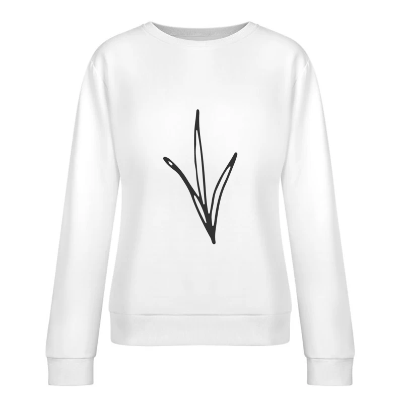 Illustration de Feuille Minimaliste Femme Sweat-shirt à enfiler