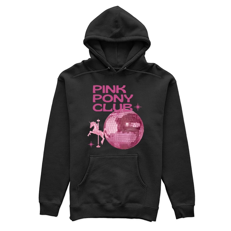 Retro Pink Pony Club Design Damen Pullover Hoodie