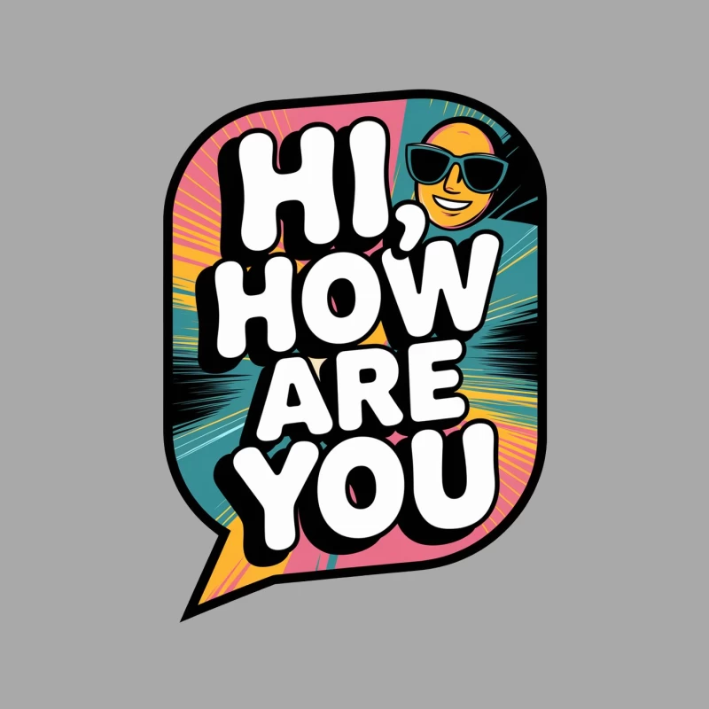 Retro Pop Art Greeting with Emoji Speech Bubble Female Pullover Hoodie