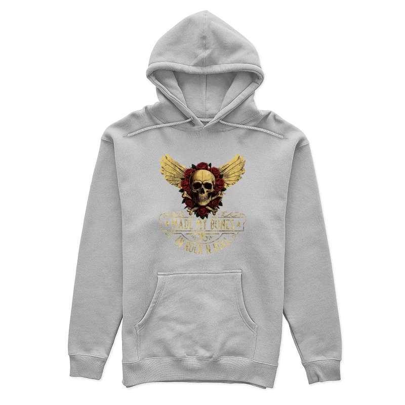 Rock and Roll Skull Design Female Pullover Hoodie