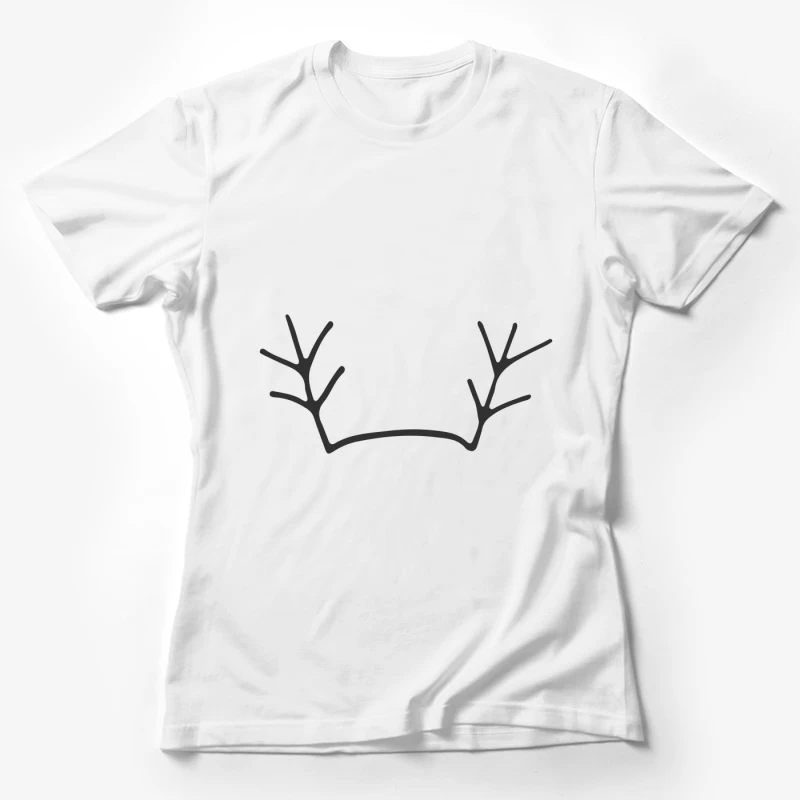 Cornes de cerf illustration minimaliste Femme T-Shirt