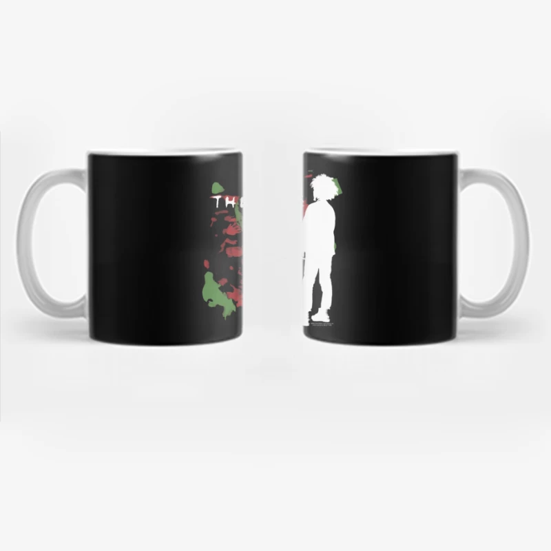 Abstract Silhouette with Red and Green Graffiti Art Coffee Mug