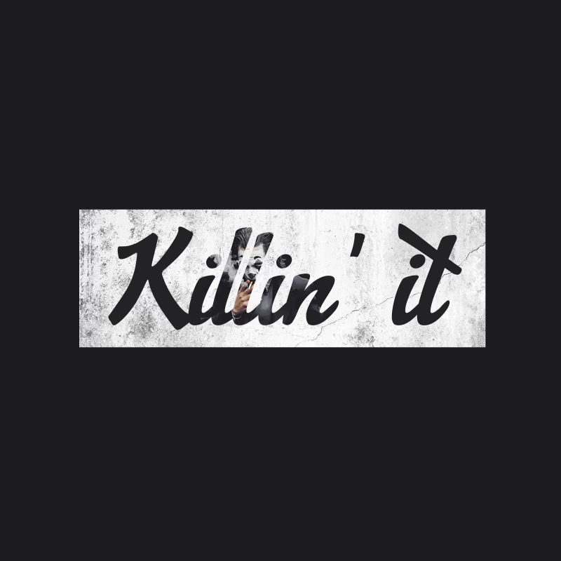 Urban Graffiti Art with Motivational Typography Desk Mat