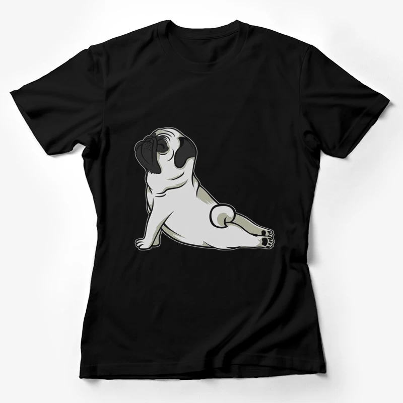 Chien mignon en posture de yoga Femme T-Shirt