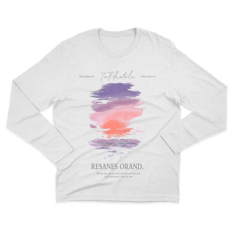 Pastellwolken über Wasser Herren Langarm T-Shirt