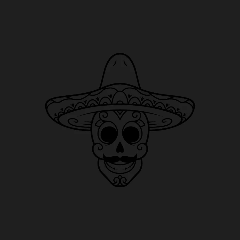 Crâne mexicain avec sombrero Homme Débardeur