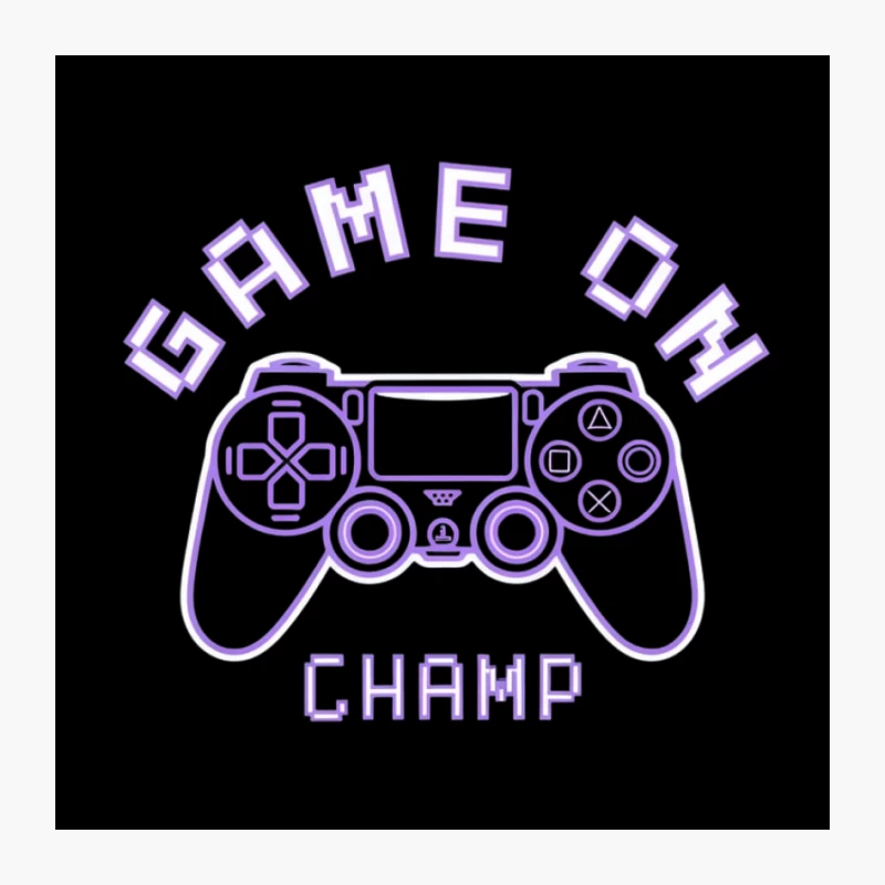 Purple Minimalist PlayStation Controller Gaming Champion Design Pin
