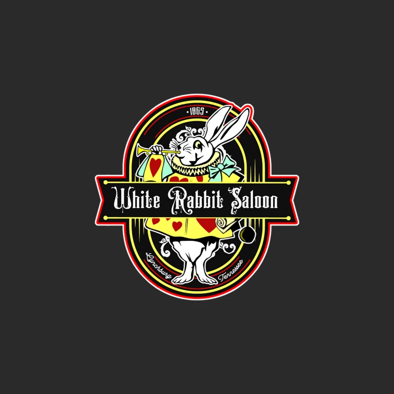 White Rabbit Saloon, weathered board distressed Baseball Cap