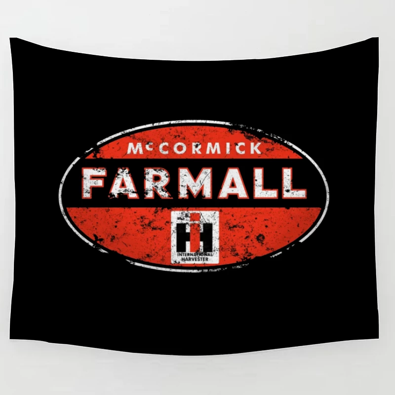 Vintage McCormick Farmall International Harvester Logo Tapestry