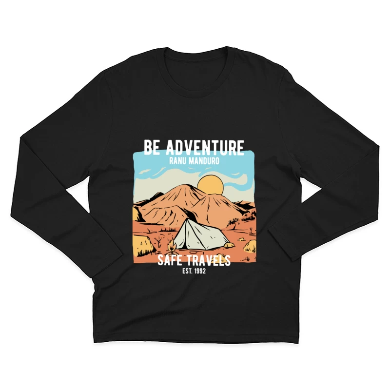 Abenteuer-Camping am Ranu Manduro Herren Langarm T-Shirt