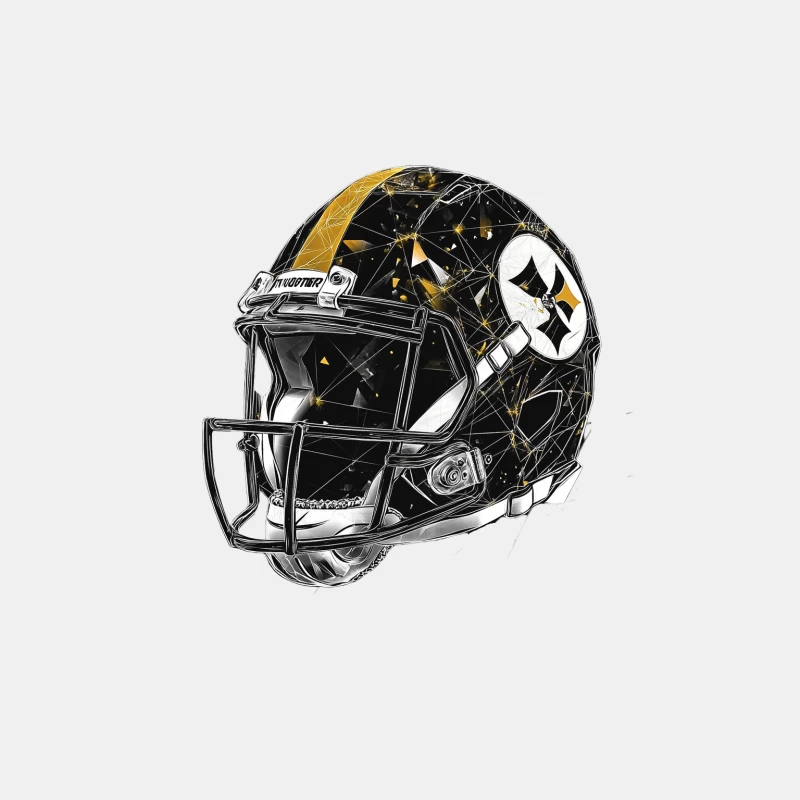 Pittsburgh Steelers NFL Helmet: Black and Gold Football Protective Gear Male Tank Top