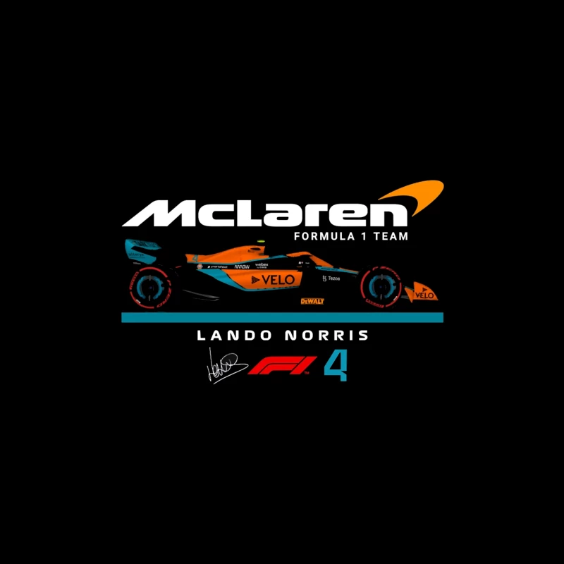 McLaren Formula 1 Racing Car #4 with Gulf-Inspired Livery Travel Mug