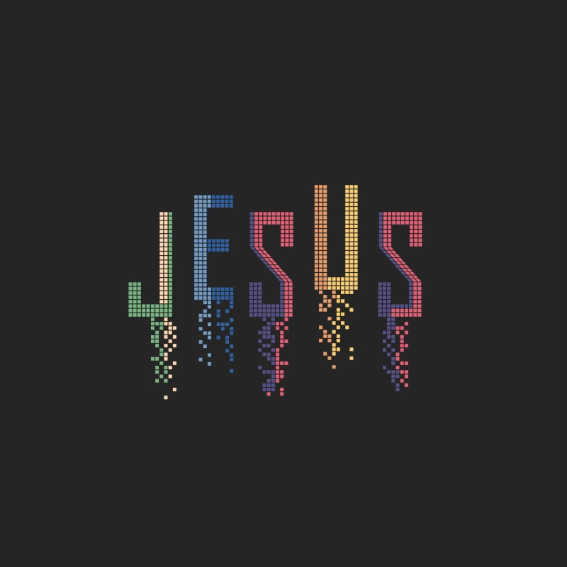 Jesus in Pixelkunst Damen Pullover Sweatshirt