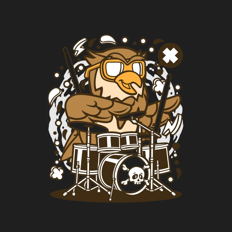 Hibou batteur rockeur Homme Débardeur