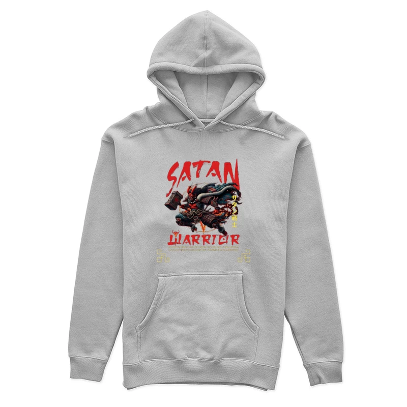 Satan Warrior - Dark Japanese Demon Samurai Art Female Pullover Hoodie