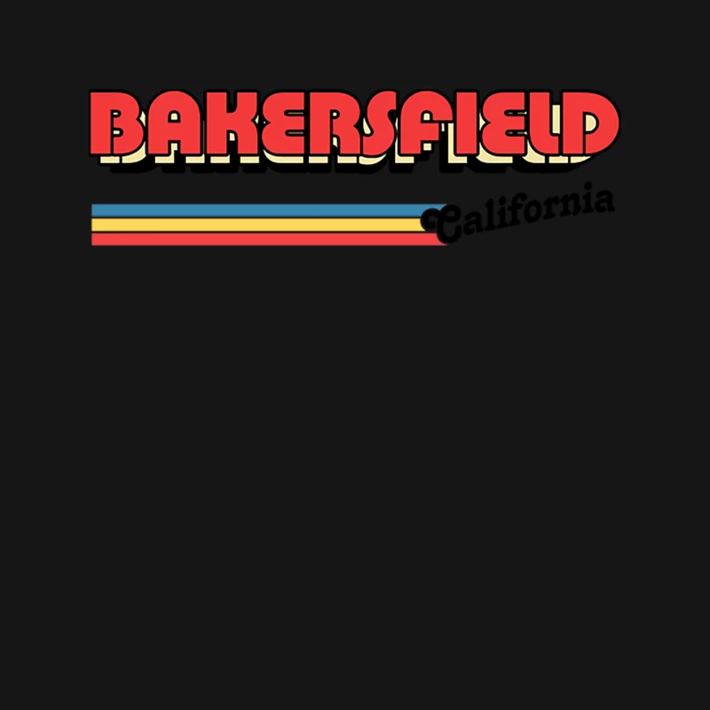 Bakersfield, CA  Retro Typography Design Mouse Pad