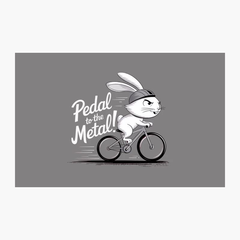 Speedy Rabbit: Pedal to the Metal Cartoon Cycling Travel Mug