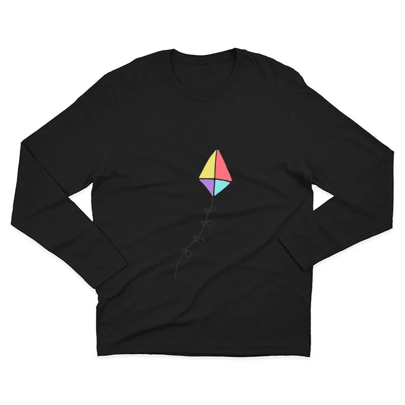 Cerf-volant coloré avec queue en spirale Homme Manches Longues T-Shirt
