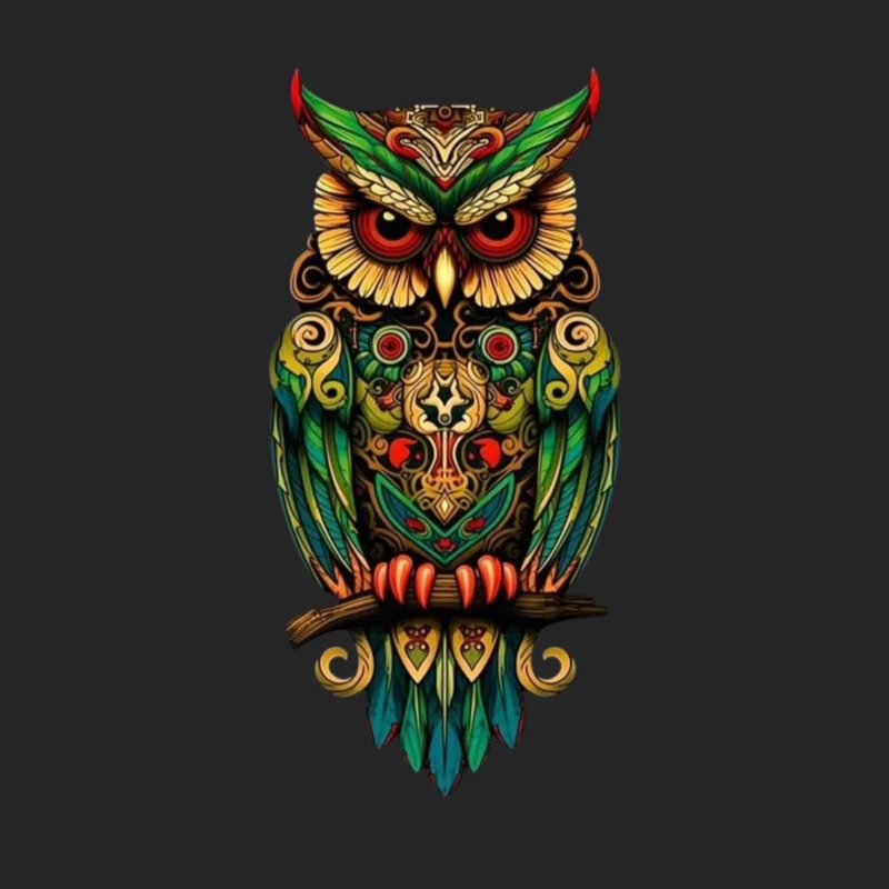 Colorful Owl Art Female Pullover Sweatshirt