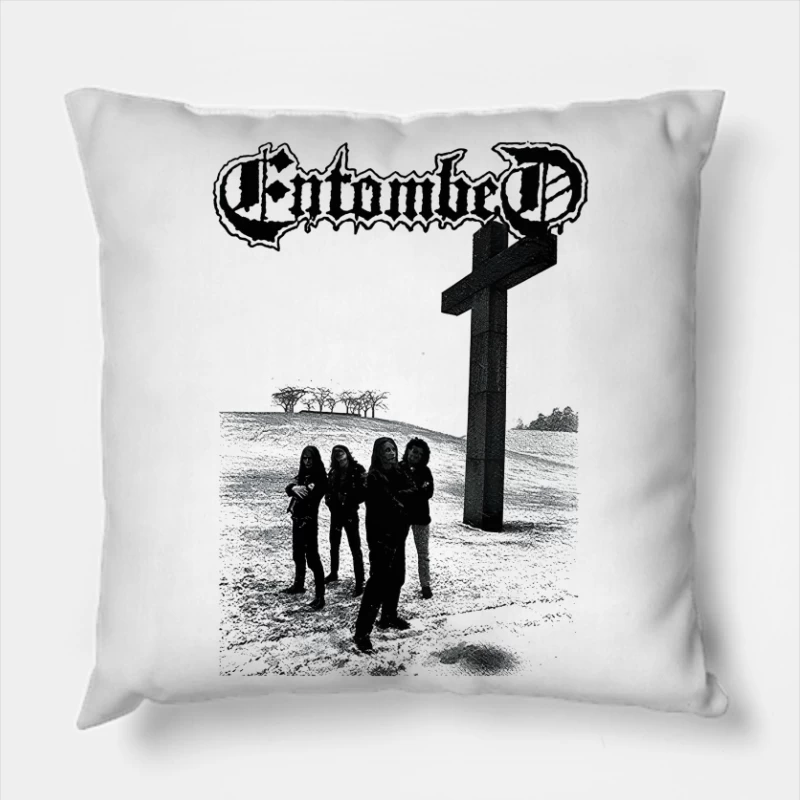 Entombed Religion Throw Pillow