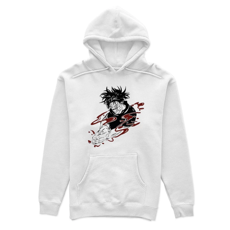 Anime-Charakter mit rotem Effekt Damen Pullover Hoodie