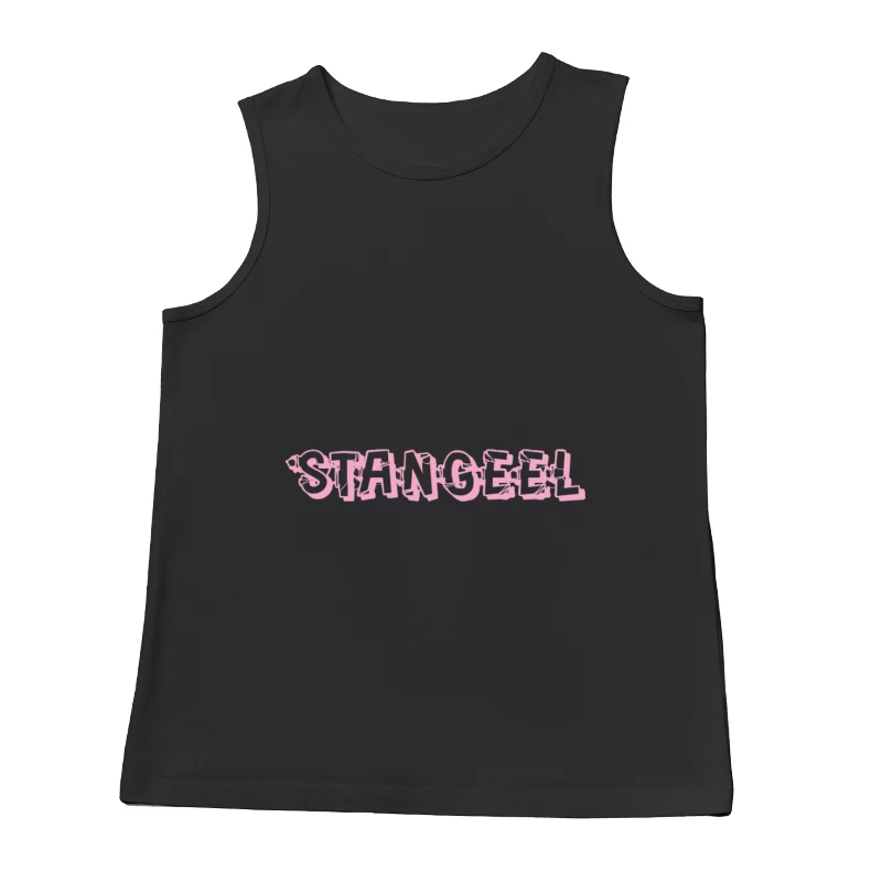 Rosaner Graffiti-Schriftzug Stil Herren Tanktops