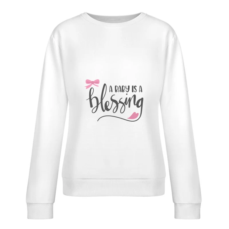 Annonce de bébé avec bénédiction Femme Sweat-shirt à enfiler