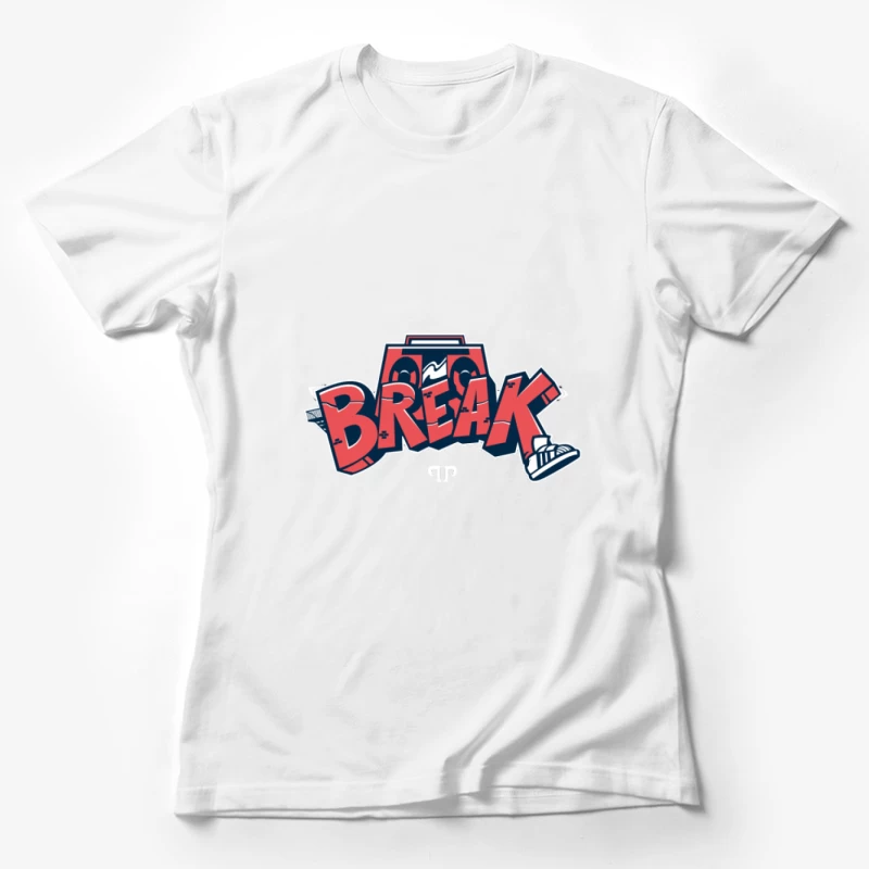 Break-Tanz Graffiti Design auf Tape Damen T-Shirt