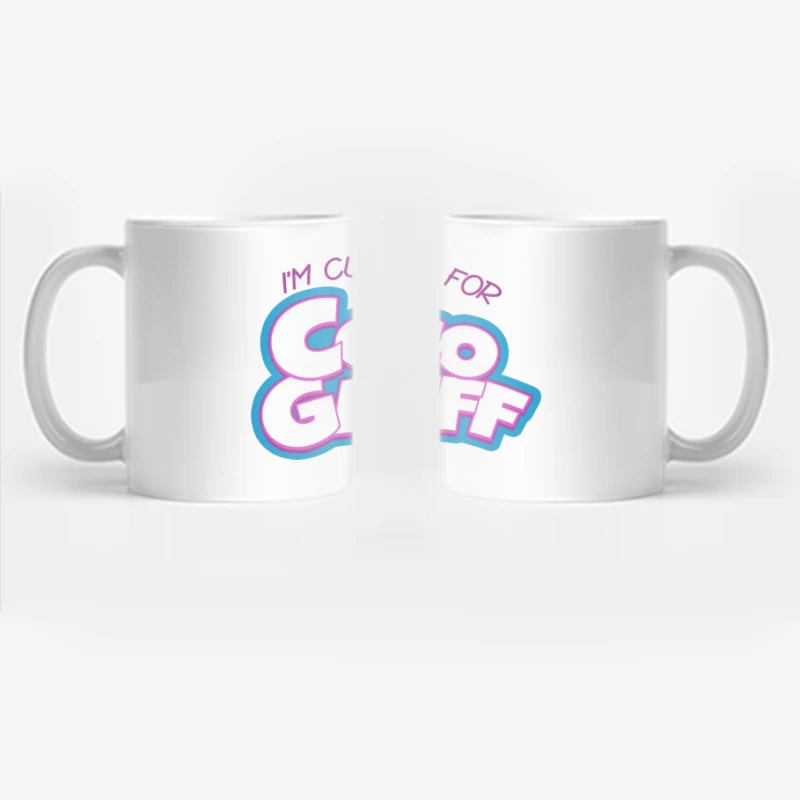 Stylized "I'm Cuckoo for Coco Gauff" Tennis Fan Text Logo Coffee Mug