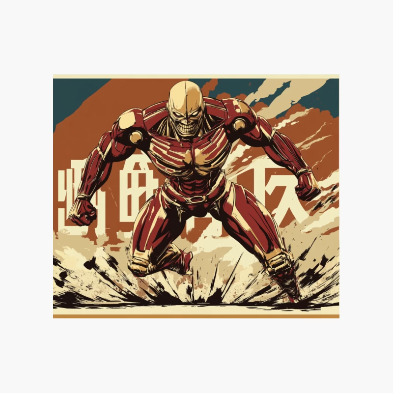 Colossal Titan Wreaks Havoc in Urban Landscape Cotton Tote Bag