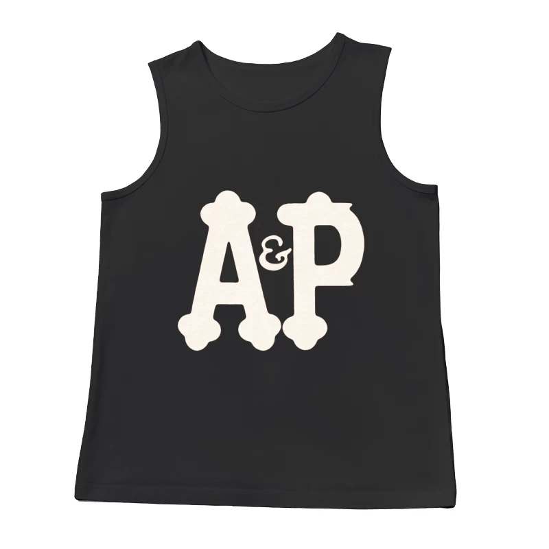 Decorative White AP Letters with Ampersand Male Tank Top