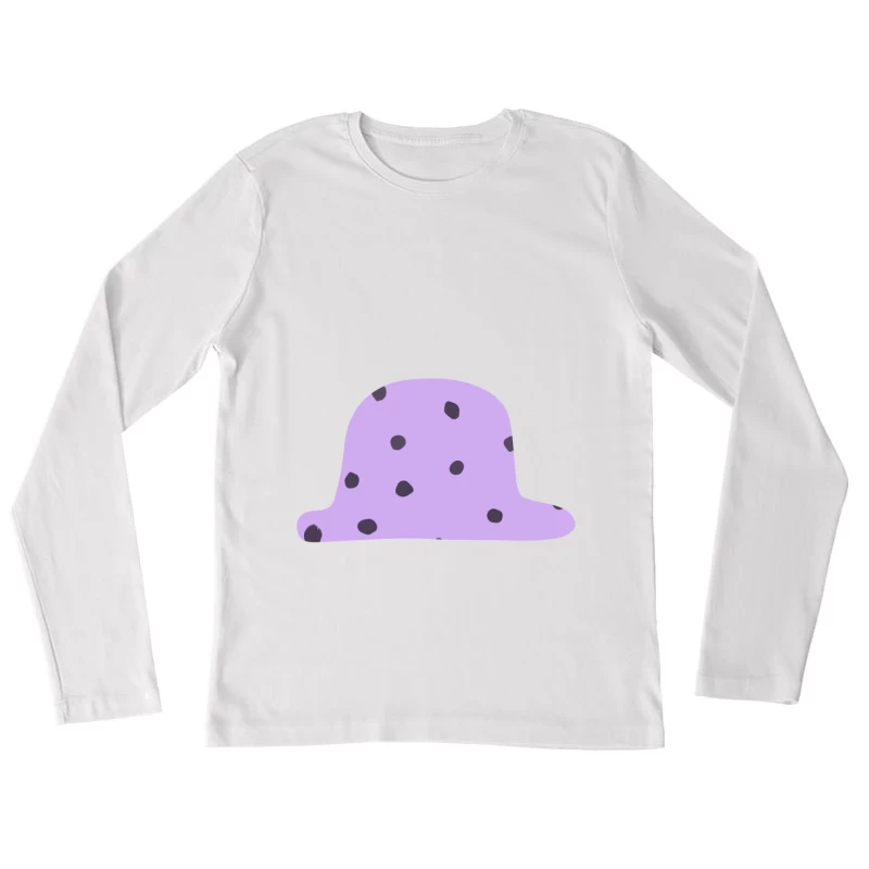 Chapeau violet à pois Femme Manches Longues T-Shirt
