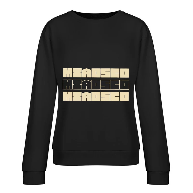 Geometrisches Typografie-Design Damen Pullover Sweatshirt