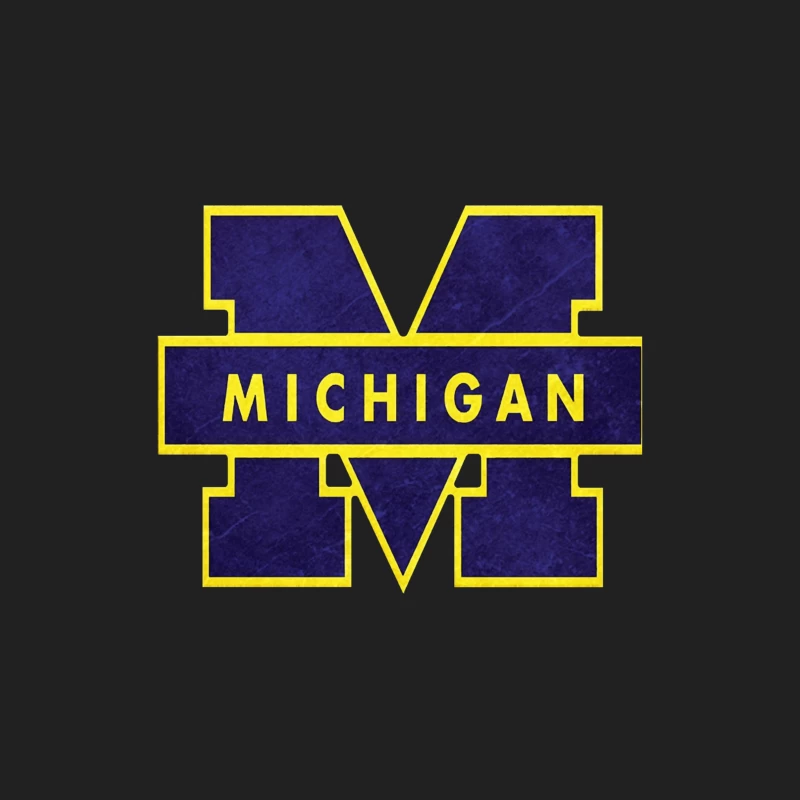 University of Michigan Athletic Block M Logo in Navy and Yellow Bucket Hat