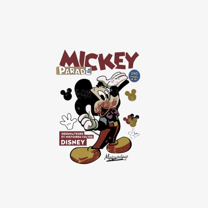 Bande Dessinée de Mickey Mouse Femme Manches Longues T-Shirt
