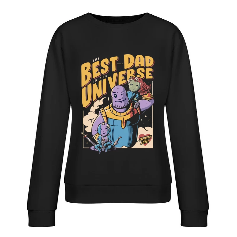 Best Dad in the Universe Comic Art Female Pullover Sweatshirt