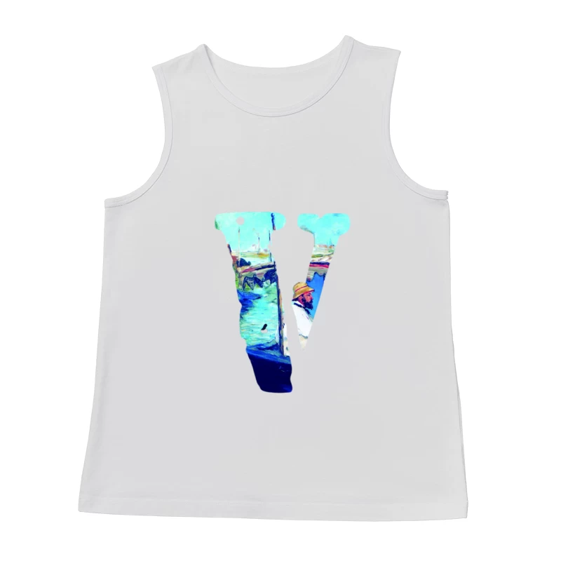 Gemälde inspiriertes Design mit Künstler-Initialen Herren Tanktops