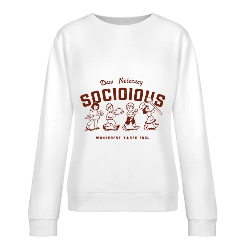 Kinderspiel-Design für geselliges Essen Damen Pullover Sweatshirt