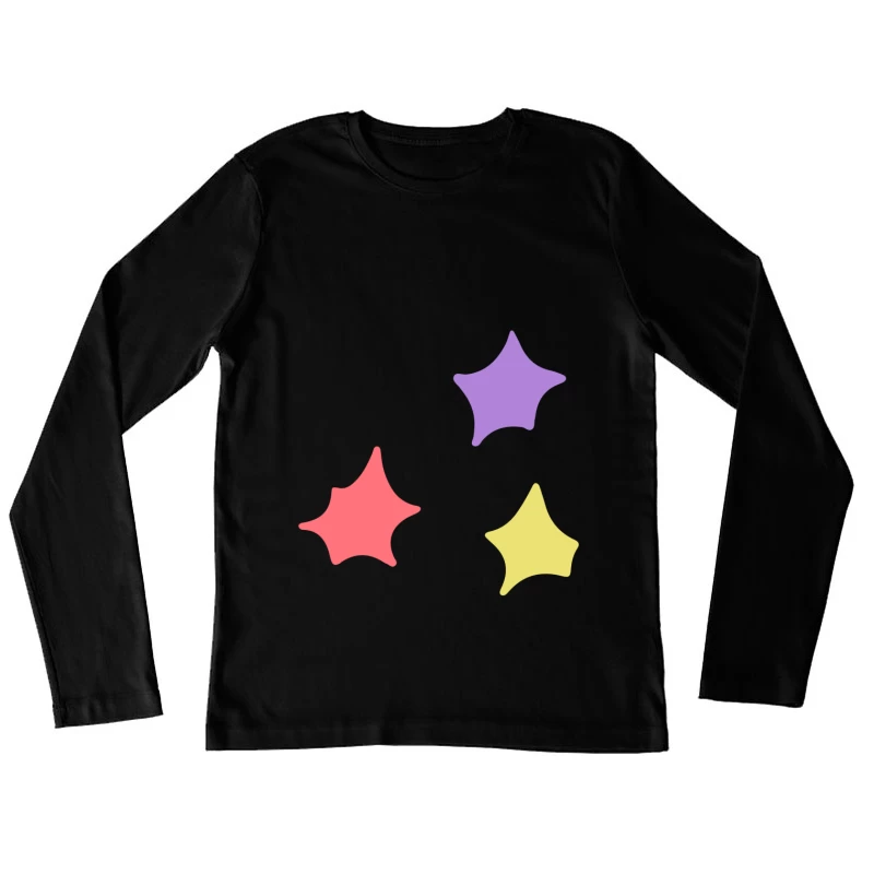Étoiles colorées abstraites Femme Manches Longues T-Shirt