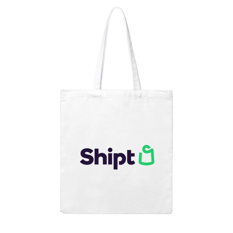 Shipt Modern Minimalist Logo with Green Hanger Icon Cotton Tote Bag