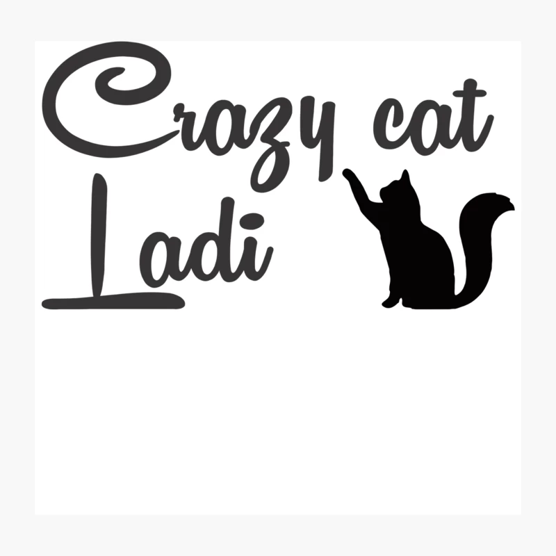 CRAZY CAT LADY Throw Pillow