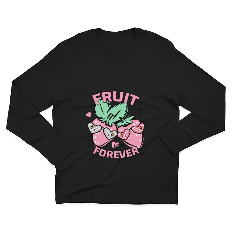 Fruchtige Erdbeerfreunde Herren Langarm T-Shirt